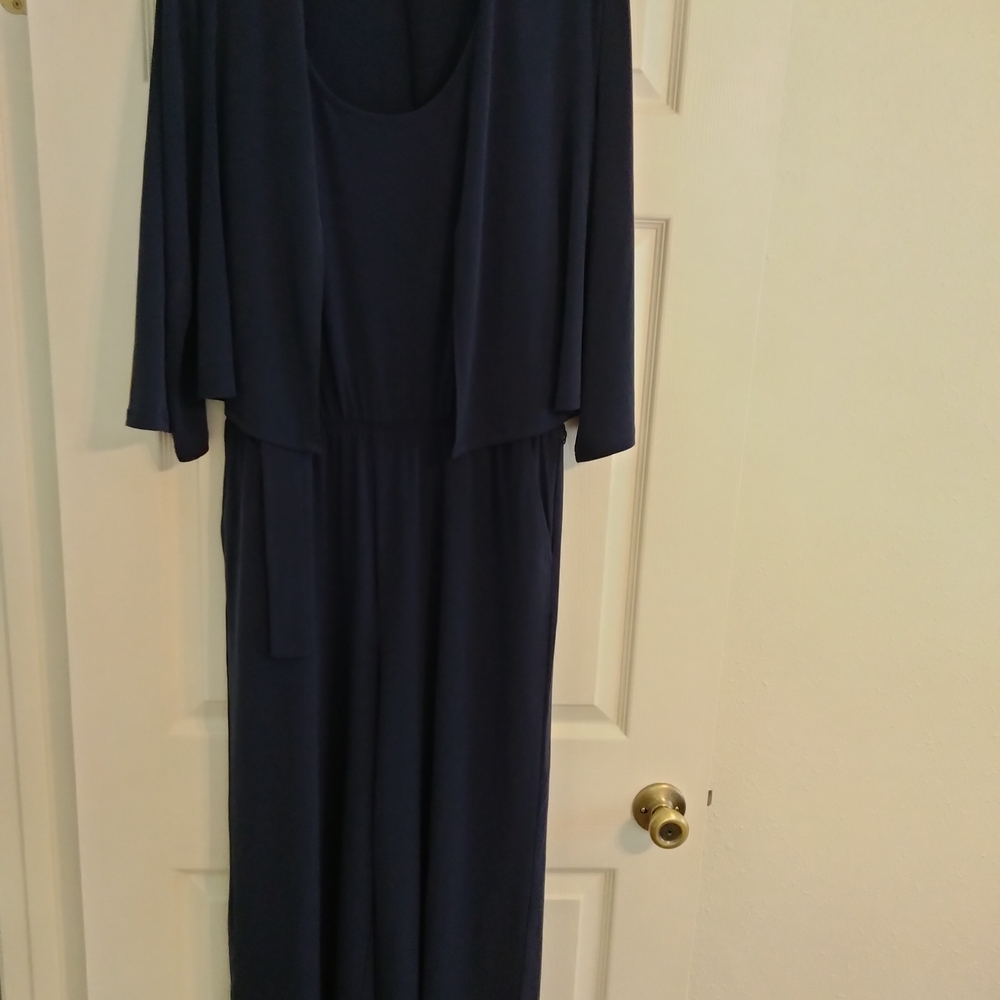 Elegant Navy Blue Women's Dress
